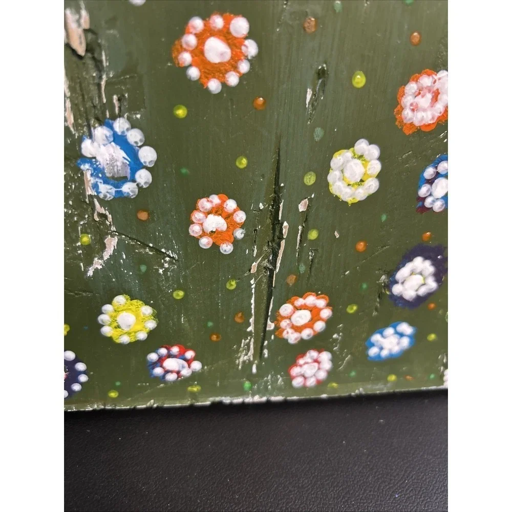 Floral Cutting Board Wall Art Reclaimed Wood Retro Distressed Boho Cottage